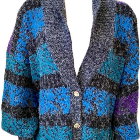 Vintage French Connection Long Cardigan Sweater Dress - 80s - Picture 4 of 8